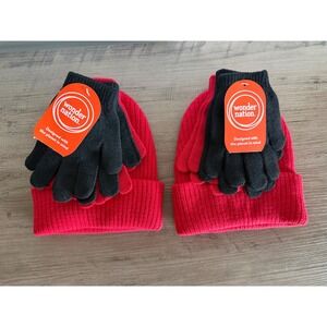 Twin Boy beanie and glove sets
